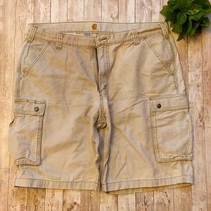 Carhartt men's khaki cargo shorts size 40 (J3)